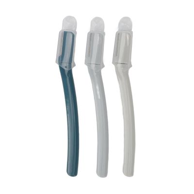 3 PCS Eyebrow Knife and Face Trimmer, Easy to Use Facial Hair Removal for Women, Facial Hair Shaper Remover, Practical Stainless Steel Curved Eyebrow Hair Trimmer for Women and Men