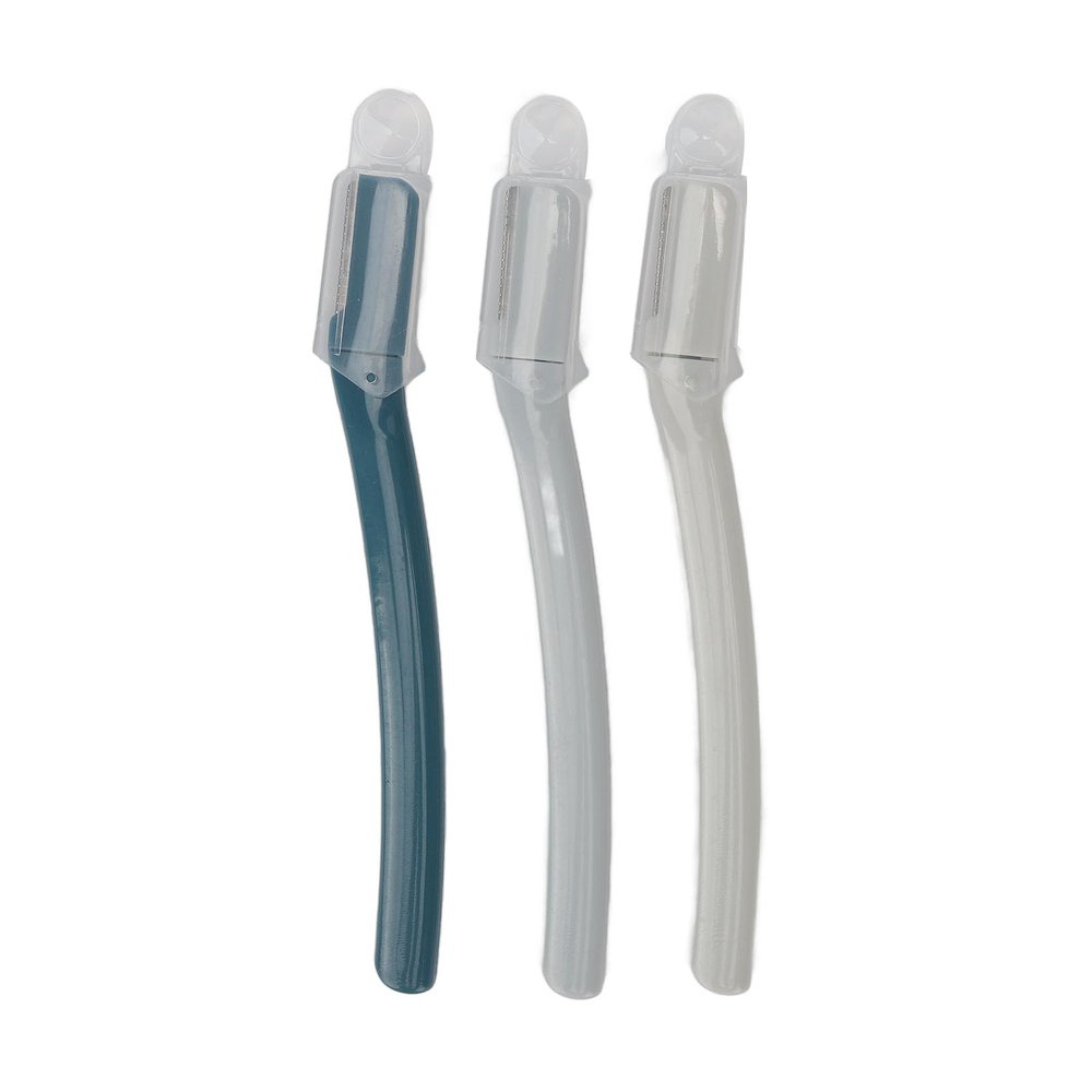 3 PCS Eyebrow Knife and Face Trimmer, Easy to Use Facial Hair Removal for Women, Facial Hair Shaper Remover, Practical Stainless Steel Curved Eyebrow Hair Trimmer for Women and Men