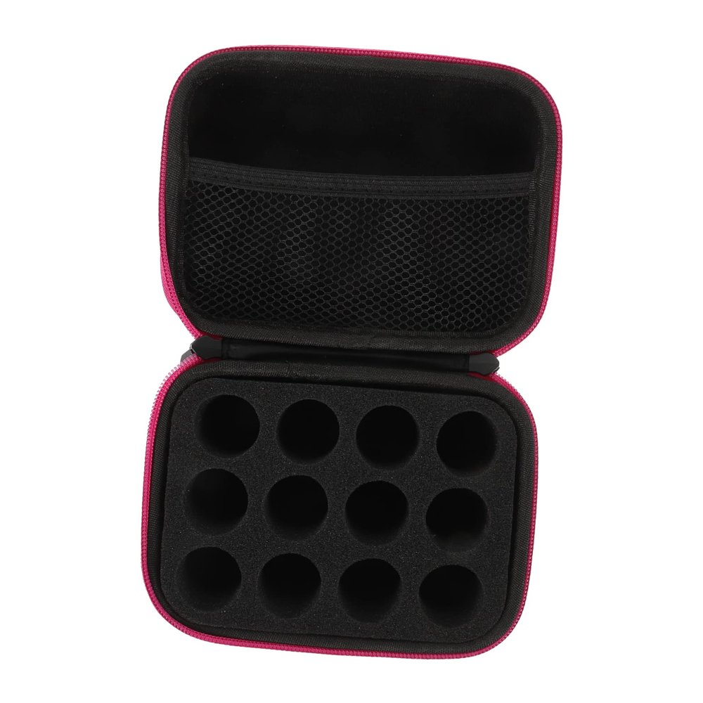 Beavorty 1pc Portable Storage Pouch Travel Organizer for Essential Oils Oxford Lightweight Design Zipper Closure for Outdoor Travel