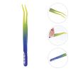 Beaupretty Eyelash Applicator Comb Stainless Steel Eyelash Tweezers for Precise Makeup Application Portable Beauty Tool Gradient Design view 3