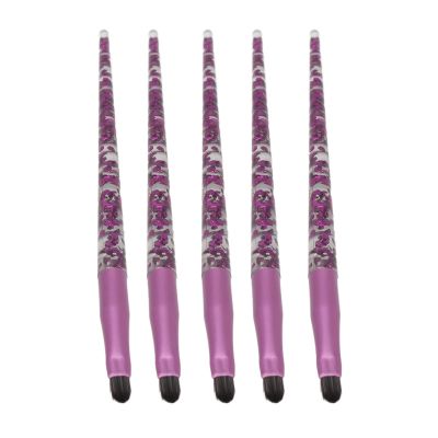5pcs Lip Brush, Glitter Long Handle Eye Shadow Brush, Professional Lip Makeup Brush, Lipstick Gloss Brushes Applicators, Soft Hair Lip Makeup Brush, Cosmetic Tool for Eyeshadow Foundation