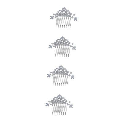 FRCOLOR 4pcs Rhinestone Hair Comb for Bride Elegant Lightweight Wedding Headpiece for Parties Photos Hair Accessories for Women