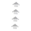 FRCOLOR 4pcs Rhinestone Hair Comb for Bride Elegant Lightweight Wedding Headpiece for Parties Photos Hair Accessories for Women view 1