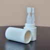 Znet3D Eye Drop Vial Holder & Travel Carry Case - Securely Holds Three (3) Single-Use Vials - Screw-On Lid, Knurled Pattern - Keep Vials Safe & Secure While Traveling (White) view 3