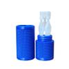 Znet3D Eye Drop Vial Holder & Travel Carry Case - Securely Holds Three (3) Single-Use Vials - Screw-On Lid, Knurled Pattern - Keep Vials Safe & Secure While Traveling (Blue) view 1