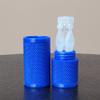 Znet3D Eye Drop Vial Holder & Travel Carry Case - Securely Holds Three (3) Single-Use Vials - Screw-On Lid, Knurled Pattern - Keep Vials Safe & Secure While Traveling (Blue) view 2