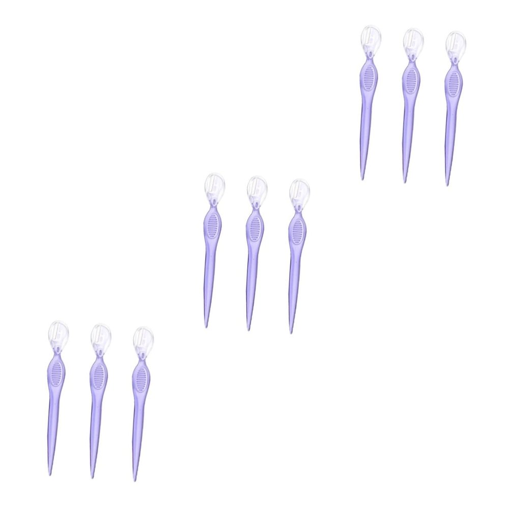 Beaupretty 9pcs Stainless Steel Eyebrow Precision Eyebrow Trimmers for Delicate Shaping Lightweight and Portable Makeup Tools for Travel