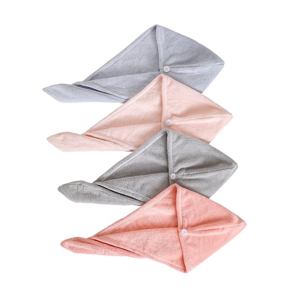 Beaupretty 4pcs Thicken Coral Fleece Dry Hair Hat Ultra Absorbent Hair Drying Wraps for Quick Drying Soft Coral Fleece Turban Towels for Women for Home and Travel