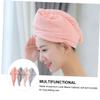 Beaupretty 4pcs Thicken Coral Fleece Dry Hair Hat Ultra Absorbent Hair Drying Wraps for Quick Drying Soft Coral Fleece Turban Towels for Women for Home and Travel view 3