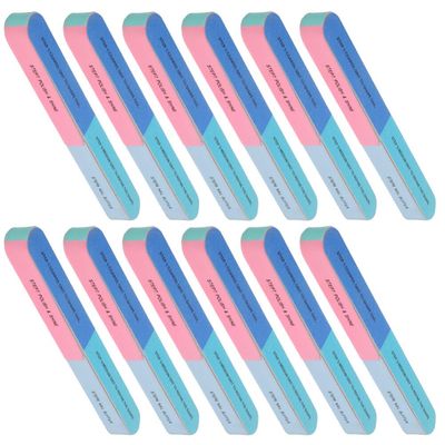 Beaupretty 12pcs Sided Nail Files and Buffers for Professional Nail Art Steps Polishing Tool for Washable and Buffing Blocks