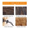 messy bun hair piece Afro High Puff Synthetic Hair Bun Ponytail Drawstring with Bangs Fluffy Afro Short Kinky Curly Pony Tail Clip in Hair Extensions for Women bun hair pieces for women ( Color : Q35- view 2