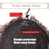 messy bun hair piece Afro High Puff Synthetic Hair Bun Ponytail Drawstring with Bangs Fluffy Afro Short Kinky Curly Pony Tail Clip in Hair Extensions for Women bun hair pieces for women ( Color : Q35- view 3