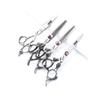 6/7/7.5/8/9-inch professional hair clipper set, stainless steel sharp hair clippers, hairdresser specific scissors (6 in-4pc) view 1