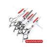 6/7/7.5/8/9-inch professional hair clipper set, stainless steel sharp hair clippers, hairdresser specific scissors (6 in-4pc) view 2