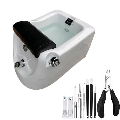 Acrylic Massage Footbath Floor Type Foot Massage Basin Colorful Light Surfing Massager Foot Soaking Bath Basin Feet for Dry Cracked Feet for Women and Men Pedicure Foot Soak ( Color : Type b , Size :