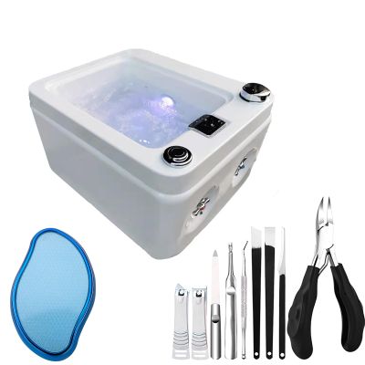 Acrylic Square Footbath Floor Type Foot Massage Basin Special for Hotel Foot Bath Club Stress Relief for Fatigue and Tired Feet Best Foot Soak Basin Tub for Pedicure & Foot Massage (Color : Type b,