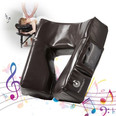 Master Music Patented ErgonomicDream High Fidelity Music Sound Face Cradle Cushion- Bluetooth Massage Pillow-Music Headrest Cushion Pad Musical Neck Support for Massage Tables. (Chocolate Nano)