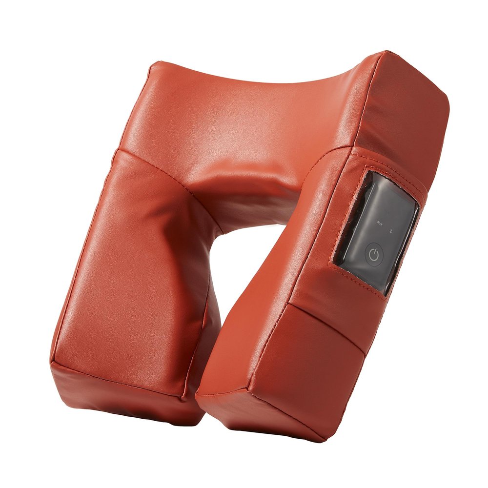 Master Music Patented ErgonomicDream High Fidelity Music Sound Face Cradle Cushion- Bluetooth Massage Pillow-Music Headrest Cushion Pad Musical Neck Support for Massage Tables. (Cinamon)