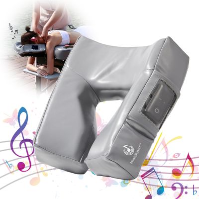 Master Music Patented ErgonomicDream High Fidelity Music Sound Face Cradle Cushion- Bluetooth Massage Pillow-Music Headrest Cushion Pad Musical Neck Support for Massage Tables. (Dove Grey)