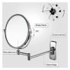 ArQray Wall-Mounted Makeup Mirror Wall-Mounted 8-inch Double-Sided Folding Vanity Mirror 10X Magnifying Bathroom Vanity Mirror view 4