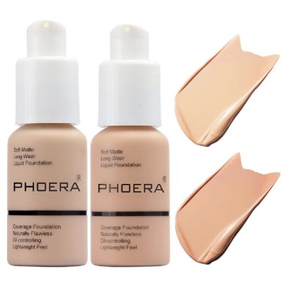 2 Pack Yaper Foundation 102# Nude and 103# Warm Peach