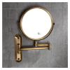 ARQRAY Cosmetic Vanity Mirror 360 Degree Swivel Vanity Mirror 8 Inch Makeup Mirror Wall Mount Retractable Folding Double Sided view 2
