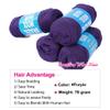 100% Brazilian Wool Hair Acrylic Yarn For African Braids/Senegalese Twist/Faux Locs/Wraps Hair Extensions Purple view 3