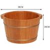 ENWIND Foot Bath Spa Solid Wood Foot Tub Round Sauna Bath Small Household Foot Pedicure Sleep Improve Wooden Barrel Simple Double Ear Foot Bath Barrel (Size : with lid) view 2