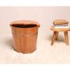 ENWIND Foot Bath Spa Solid Wood Foot Tub Round Sauna Bath Small Household Foot Pedicure Sleep Improve Wooden Barrel Simple Double Ear Foot Bath Barrel (Size : with lid) view 4