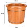 ENWIND Foot Bath Spa High Foot Bath Tub Thicken Foot Tub Sleep Improve Household Household Foot Bath Small Wooden Bucket Suitable for Office Workers and The Elderly (Size : with lid) view 2