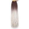 Xtrend 8 Packs 18 Inch Box Braids Crochet Hair Pre-looped 3X Braids Medium knotless Box Braids Hair Extensions Synthetic Crochet Hair for Woman (18Strands/pack 460#) view 1