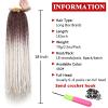 Xtrend 8 Packs 18 Inch Box Braids Crochet Hair Pre-looped 3X Braids Medium knotless Box Braids Hair Extensions Synthetic Crochet Hair for Woman (18Strands/pack 460#) view 3