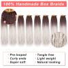 Xtrend 8 Packs 18 Inch Box Braids Crochet Hair Pre-looped 3X Braids Medium knotless Box Braids Hair Extensions Synthetic Crochet Hair for Woman (18Strands/pack 460#) view 4