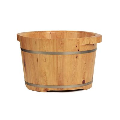 Katzowen Pedicure Foot Soak Solid Wood Foot Tub, Pedicure Bowl Spa Massage Cedar Pedicure Barrels, Smooth and Delicate Pedicure Barrels, 2 Sizes (Size : 42cm*26cm)