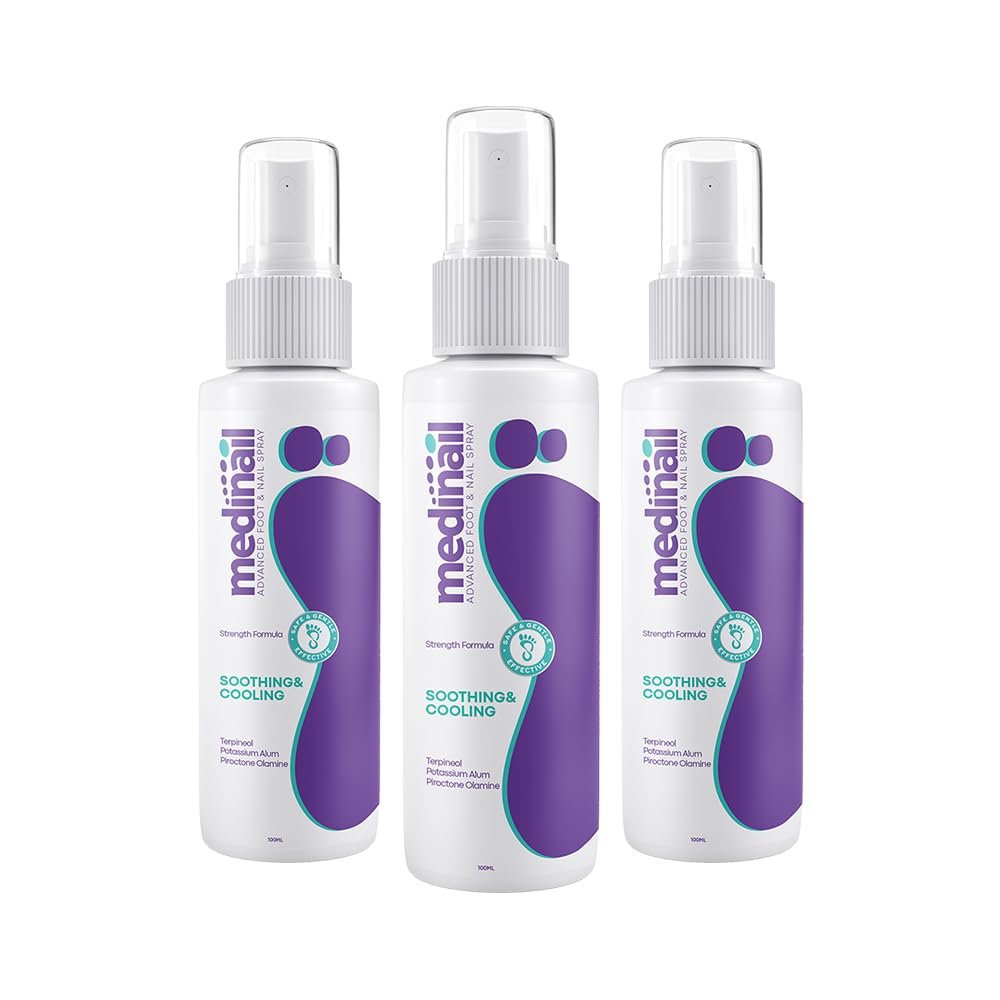 Medinail Nail Care Spray, Helps Improve the Appearance of Nails, For Hand and Toenails, 3.38 Fl Oz (Pack of 3)