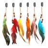 6Pcs Clip in Feather Hair Extension,Feather Hair Clip Feather Clips For Hair Feather Hair Extension Clips Handmade Feather Extension, Women Halloween Costume Hair Accessories view 1