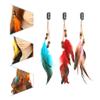 6Pcs Clip in Feather Hair Extension,Feather Hair Clip Feather Clips For Hair Feather Hair Extension Clips Handmade Feather Extension, Women Halloween Costume Hair Accessories view 3