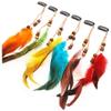 6Pcs Clip in Feather Hair Extension,Feather Hair Clip Feather Clips For Hair Feather Hair Extension Clips Handmade Feather Extension, Women Halloween Costume Hair Accessories view 4