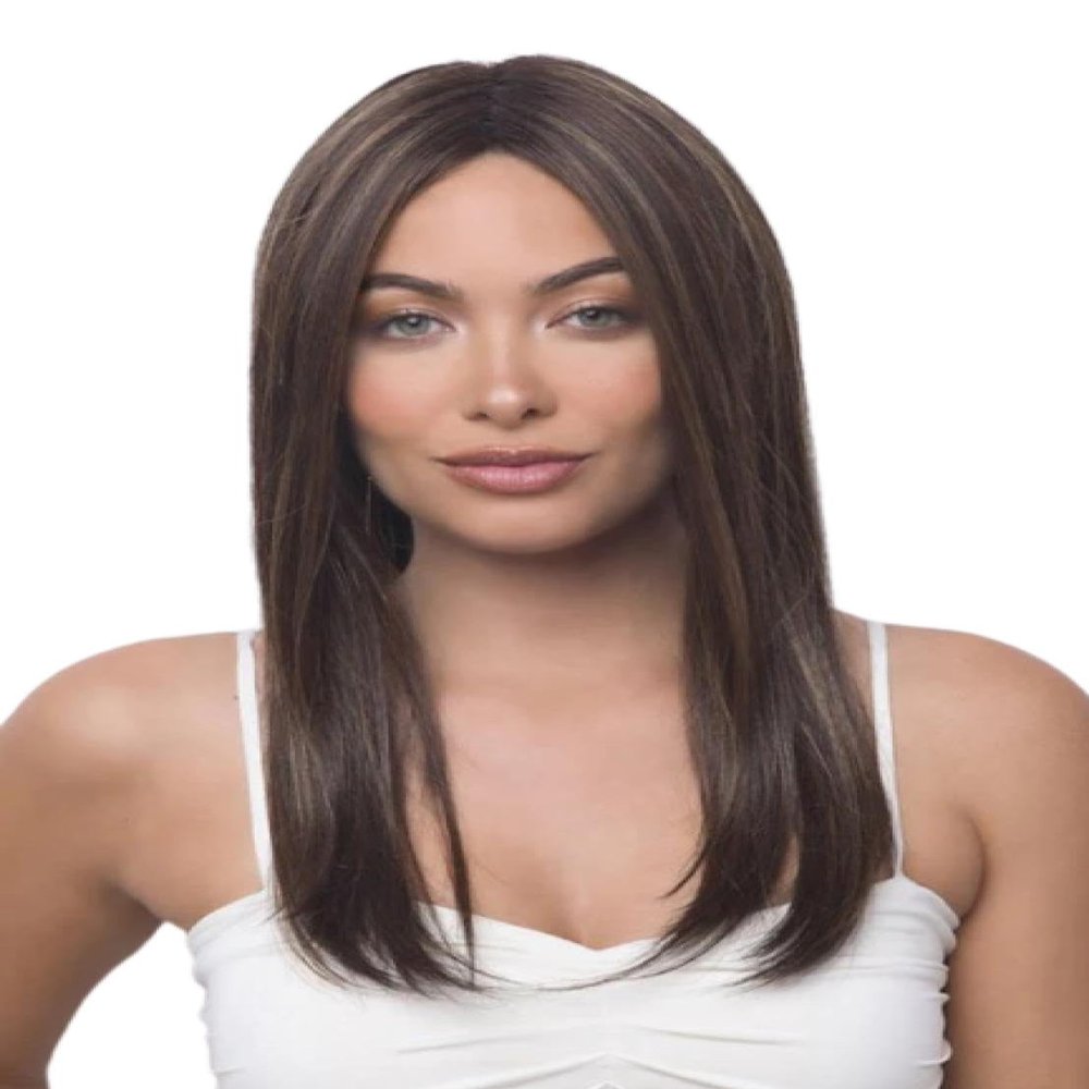 Bundle - 2 Items: Harper Wig by Rene of Paris (item #1), Christy's Wigs Q & A Booklet (item #2) - Color: ICED MOCHA-R
