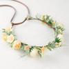 KorViSHOW Yellow Flower Crown Headband - Fairy Floral Headpiece Renaissance Flower Crown for Women Girls Weeding Birthday Party Cosplay Photo Prop view 3
