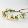 KorViSHOW Yellow Flower Crown Headband - Fairy Floral Headpiece Renaissance Flower Crown for Women Girls Weeding Birthday Party Cosplay Photo Prop view 4