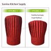 SUNRISE Kitchen Supply Red Hibachi Chef Hat with Tie on Black Japanese Headband (w/Headband Victory) view 4