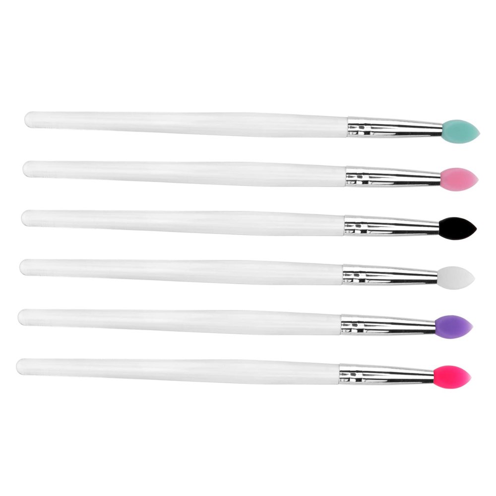 Beaupretty 6pcs Large Sequin Silicone Eyeshadow Brush Comfortable Makeup Tool for Precise Application for Professionals and Makeup Enthusiasts