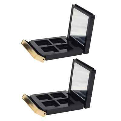 Beaupretty 2pcs Trimmed Empty Eyeshadow Organizers Portable Makeup Containers for for Eyeshadow Blush Lipstick