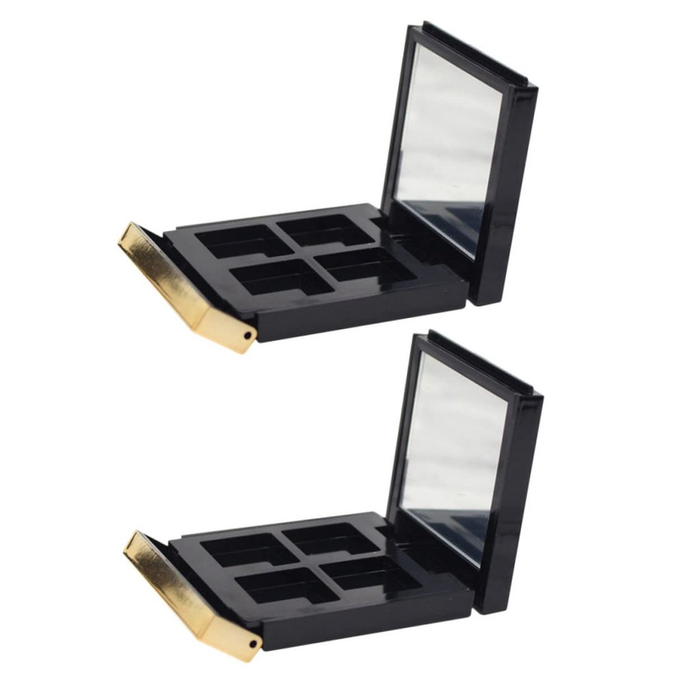 Beaupretty 2pcs Trimmed Empty Eyeshadow Organizers Portable Makeup Containers for for Eyeshadow Blush Lipstick