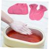 4Pcs Essential Oil Gloves Paraffin Wax Foot parrafin Wax for Hands Foot Pedicure Bag Paraffin Bath Mitts and Booties Paraffin Wax Bath kit Gel Gloves Women's Flannel Bushing feet view 4
