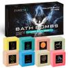 Bath Bombs for Men - Gift Set of 8 Scented Organic Handmade Natural Bath Bombs of 2.5 oz w/Natural Essential Oils, Unique Extra Strength Manly Scents, for Boyfriend, Husband, Father - Square Shape view 1
