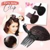 2Pcs Forehead Hair Volume Puff Sponge Pad Clip Comb Insert Tool Base DIY Princess Styling Increased Hair Sponge Pad 7x9cm (Black + Coffee) view 3