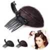 2Pcs Forehead Hair Volume Puff Sponge Pad Clip Comb Insert Tool Base DIY Princess Styling Increased Hair Sponge Pad 7x9cm (Black + Coffee) view 4