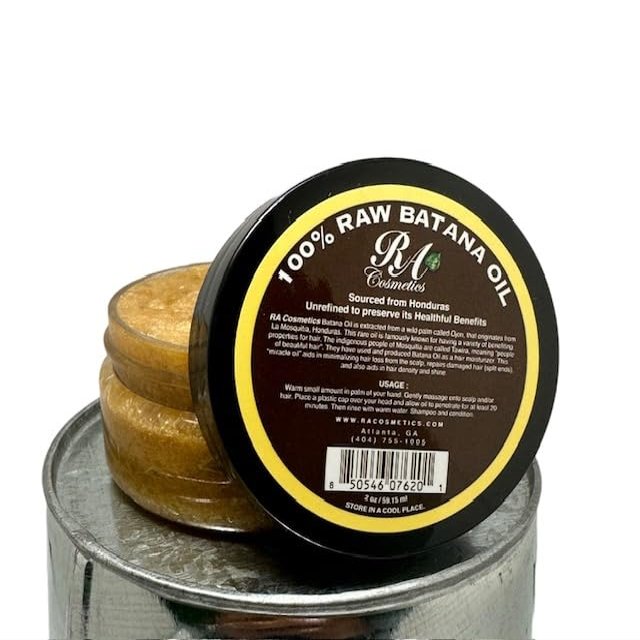 RA COSMETICS Batana Oil for Hair Growth  Dr Sebi 100% Raw Batana Oil Paste from Honduras, Unrefined Cold Pressed, Supports Thicker, Stronger and Healthy Hair, Nourishes and Moisturizes Scalp  2 oz
